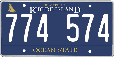 RI license plate 774574