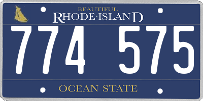 RI license plate 774575