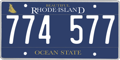 RI license plate 774577