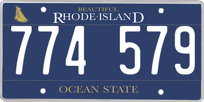 RI license plate 774579
