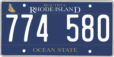 RI license plate 774580