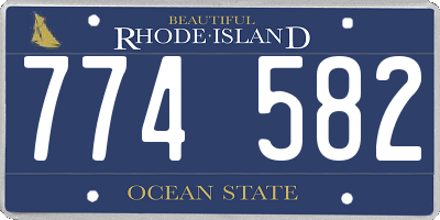 RI license plate 774582