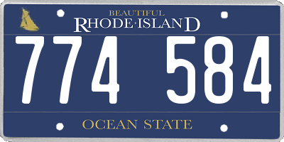 RI license plate 774584