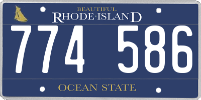 RI license plate 774586