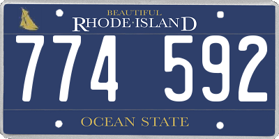 RI license plate 774592
