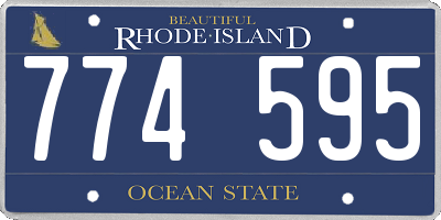 RI license plate 774595