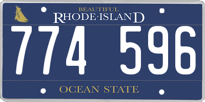 RI license plate 774596