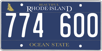 RI license plate 774600