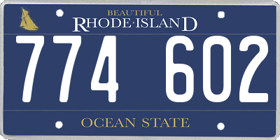 RI license plate 774602