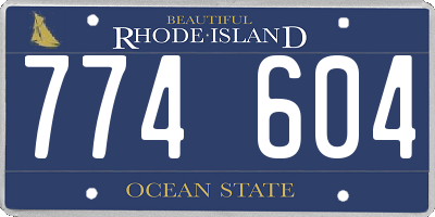 RI license plate 774604