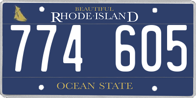 RI license plate 774605