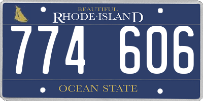 RI license plate 774606