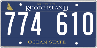 RI license plate 774610