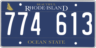 RI license plate 774613
