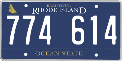 RI license plate 774614