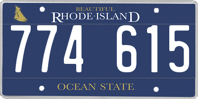 RI license plate 774615