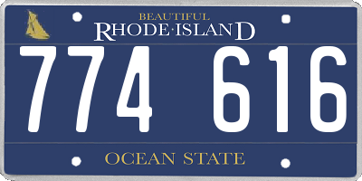 RI license plate 774616