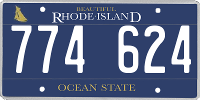 RI license plate 774624