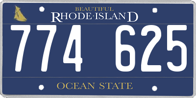 RI license plate 774625