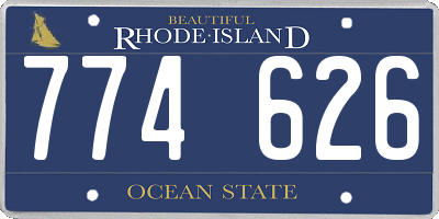 RI license plate 774626