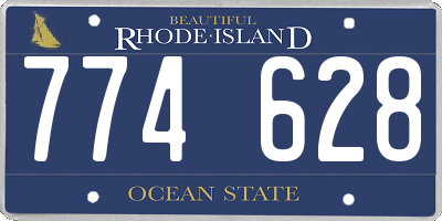 RI license plate 774628