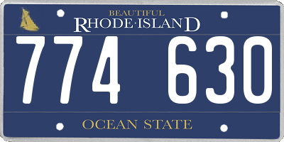 RI license plate 774630