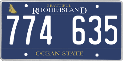 RI license plate 774635