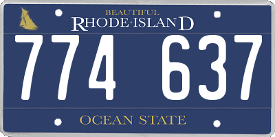 RI license plate 774637