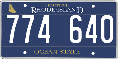 RI license plate 774640