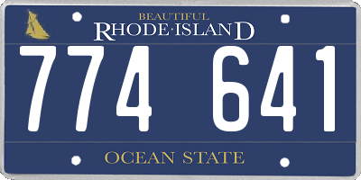 RI license plate 774641