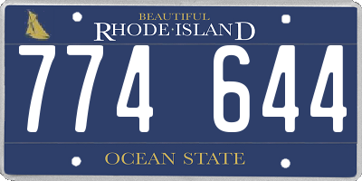 RI license plate 774644