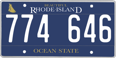 RI license plate 774646