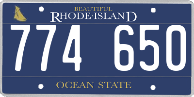 RI license plate 774650