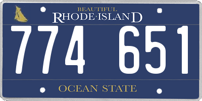 RI license plate 774651