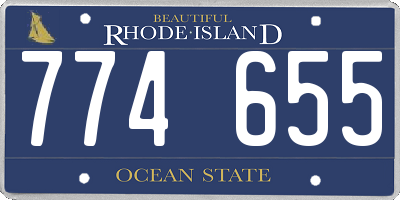 RI license plate 774655
