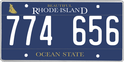 RI license plate 774656