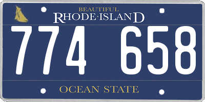 RI license plate 774658