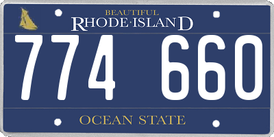 RI license plate 774660