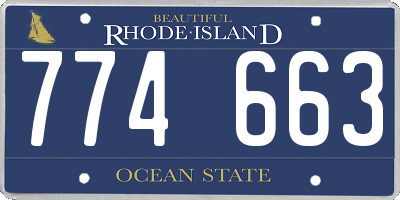 RI license plate 774663