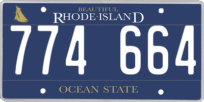 RI license plate 774664