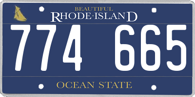 RI license plate 774665