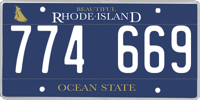 RI license plate 774669
