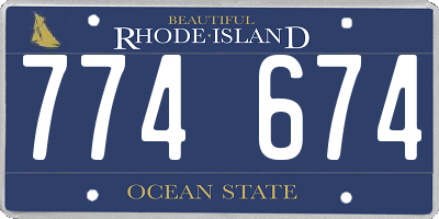 RI license plate 774674