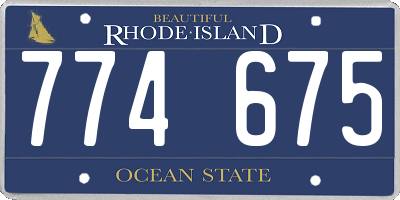 RI license plate 774675