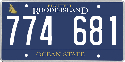 RI license plate 774681