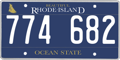 RI license plate 774682