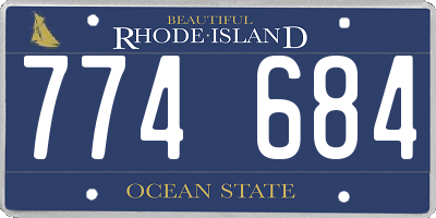 RI license plate 774684