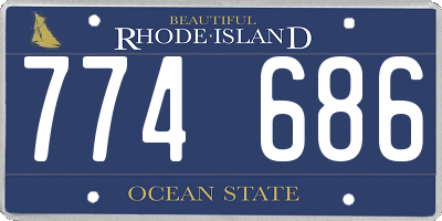 RI license plate 774686