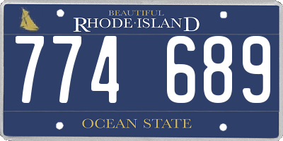 RI license plate 774689