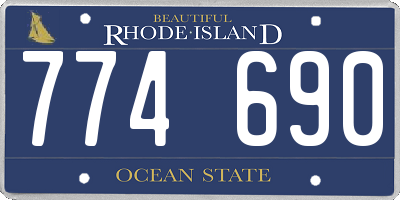 RI license plate 774690